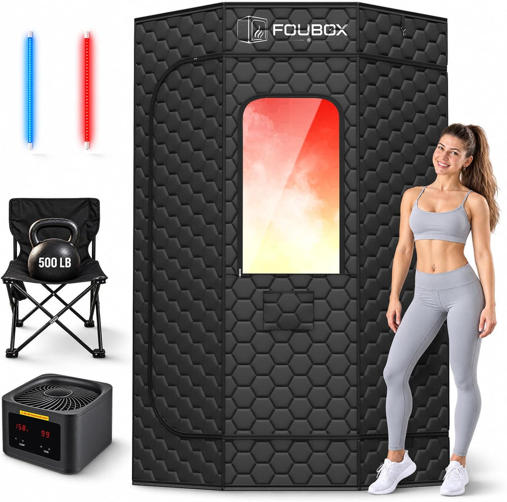Portable Infrared Dry Heat Sauna Box for Home, Personal Dry Sauna